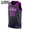 Barn Minnesota Timberwolves Tröja Skräddarsydda Nike 2025-26 City Edition Svart Swingman